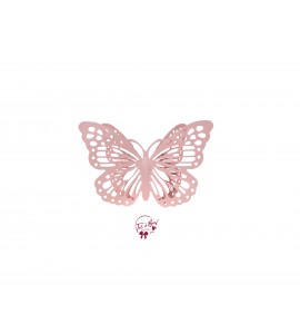 Butterfly Silhouette in Baby Pink 