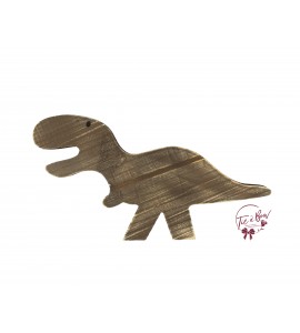Dinosaur: Brown Distressed Dinosaur in Silhouette