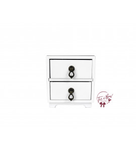 Mini Bedside Table in White