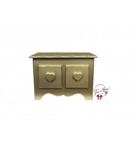 Mini Dresser With Heart Shaped Handles in Gold