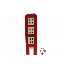 Building: 17.75 Inches Tall Red Building