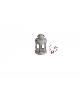 Lantern: Mini Beige Rustic Lantern