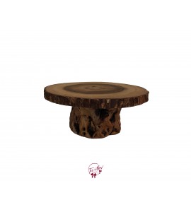 Wood Stump Cake Stand: W13in x H6in
