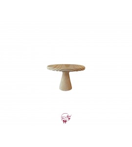 Wood: Light Wood Hourglass Cake Stand (Short): 8"W x 5"H