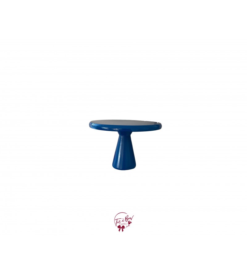 Blue: Royal Blue Hourglass Cake Stand (Short): 8in W x 5in H
