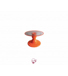 Neon Orange Sobo Cake Stand: 8.5" Wide x 5.25" Tall