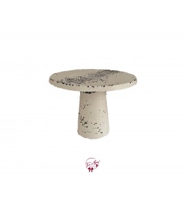 Concrete With Black Accents Cake Stand: 9.5in W x 7in H (Tall) 