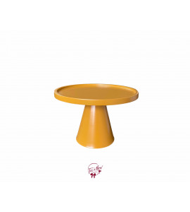 Mustard Deco Cake Stand: 10in W x 6.5in H