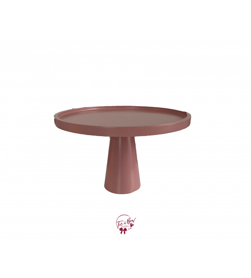 Pink: Rose Pink Deco Cake Stand: 10in W x 6.5in H (Tall) 