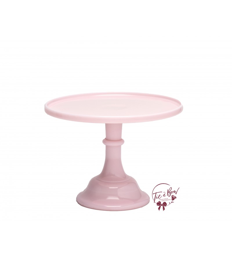 Pink: Light Pink Clean Cake Stand: 10"W x 8"H