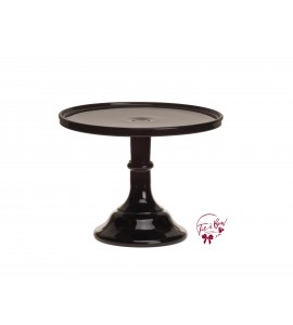 Black Clean Cake Stand: 10in W X 8in H
