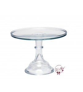 Clear Clean Cake Stand: 12in W x 9in H