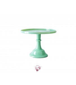 Green: Mint Green Clean Cake Stand: 12in W x 9in H