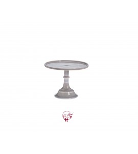 Gray: Marble Gray Clean Cake Stand: 6"W x 5.5"H