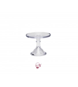 Clear Clean Cake Stand: 6"W x 5.5"H