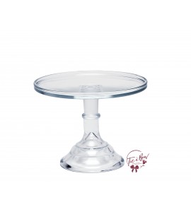 Clear Clean Cake Stand: 9in W x 7in H