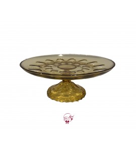 Amber Cake Stand: 9.5in W x 4in H
