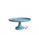 Blue: Light Blue Shell Foot Cake Stand: 10.5"W x 5"H 