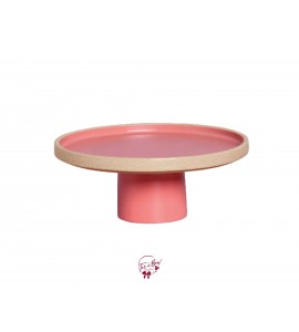 Orange: Coral Pottery Modern Silva Cake Stand (Large): 10.5in W x 5.5in H