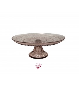 Purple: Amethyst Hobnail Glass Cake Stand: 10.5in W x 4in H