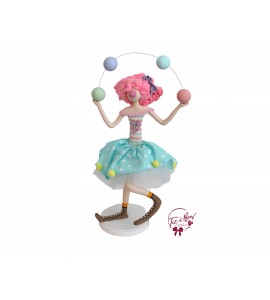 Clown: Juggler Clown Girl Pastel Color 