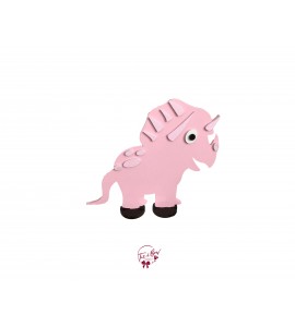 Dinosaur: Pink Triceratops in Silhouette 