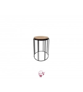 Accent Table: Stripped Metal Legs Table