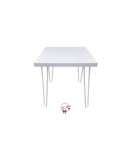 Table: White Modern Table (Medium)