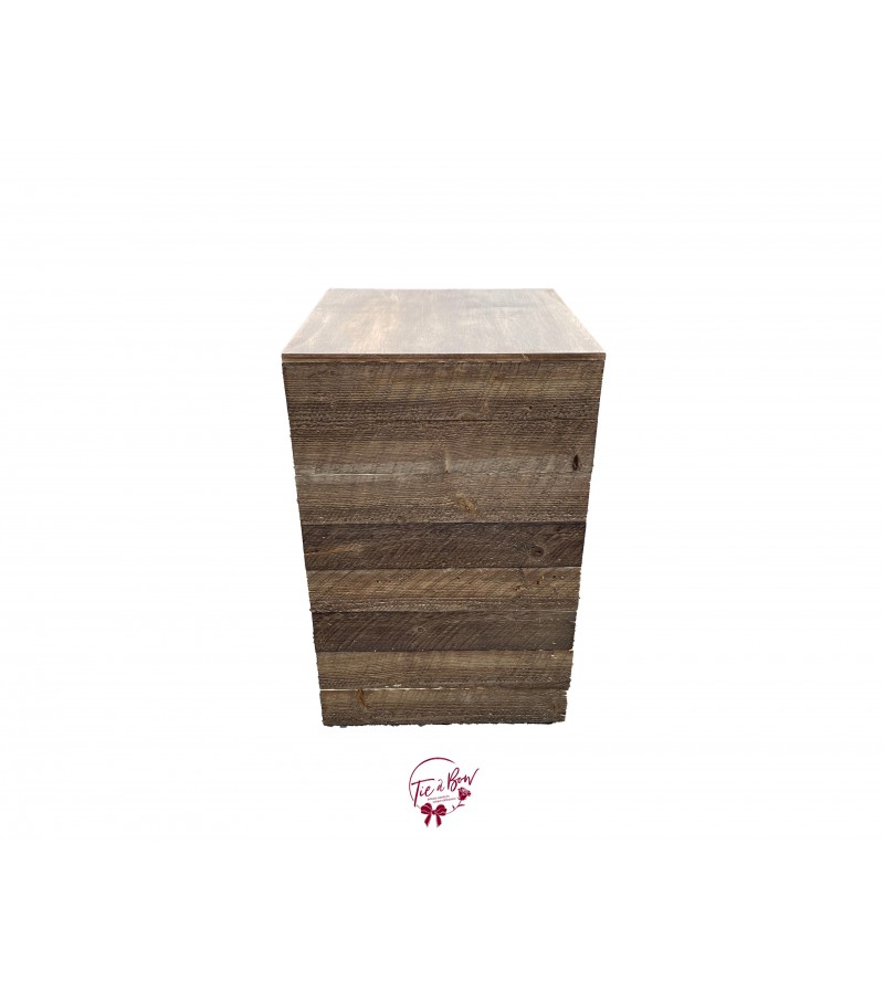 Pedestal: Rustic Wood Pedestal Tall 20x20x32