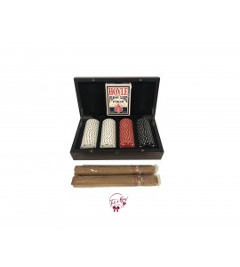 Poker Chips and 2 Cigars Set