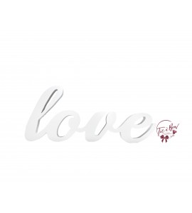 Word Love in White (Wood)