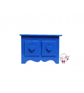 Mini Dresser With Heart Shaped Handles in Royal Blue