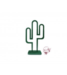 Cactus: Forest Green Keyhole Cactus Silhouette 