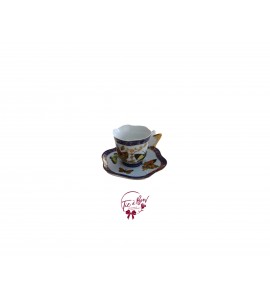 Tea Cup: Navy Blue Mini Butterfly Tea Cup
