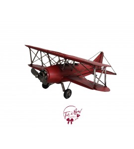 Airplane: Large Vintage Red Military Airplane 
