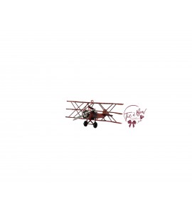 Airplane: Vintage Red Military Airplane