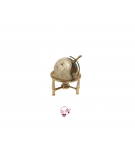 World Globe: Mini Brass and Marble 