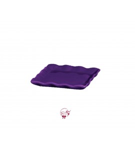 Purple: Purple Ruffled Edge Square Plate 