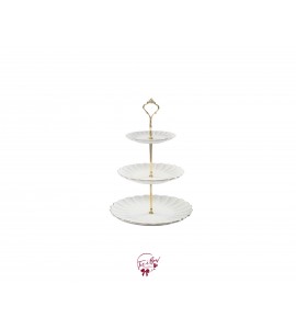 Clear 3 Tier Scallop Shaped Trays 