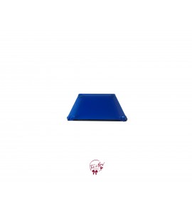 Blue: Blue Glass Square Footed Tray (Mini)