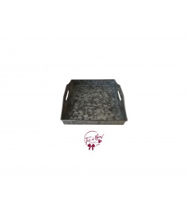 Galvanized Tray: Galvanized Square Tray with Handles 