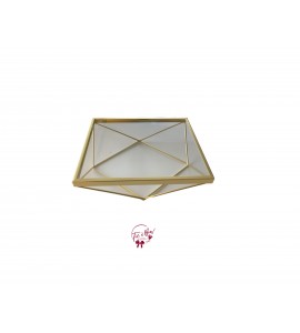 Gold: Gold Tray with Geometric Base 
