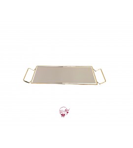 Gold: Gold and Mirror Rectangular Tray 