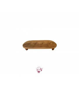 Wood: Oval Light Wood Footed Tray 