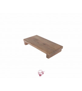 Wood Rectangular Footed Tray 