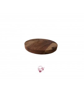 Wood: Round Wood Footed Tray 