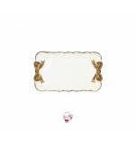 White and Gold Bow Tray (Mini)