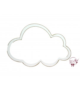 Cloud: Medium White Cloud Keyhole Silhouette 