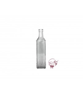 Clear Bottle: Clear Square Fluted Bottle