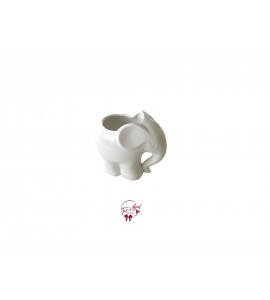 White Elephant Shape Vase 